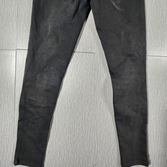 American Eagle Womens Mid-Rise Jegging Black Denim Jeans Distressed Size 4 - Picture 7 of 12